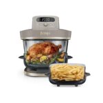 Ninja CRISPi PRO XL Friggitrice ad Aria in Vetro 5,7L Oro Chiaro con Contenitori CleanCrisp