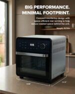 Nuwave Forno Friggitrice ad Aria Barbecue, 150 Preimpostazioni, Sonda Temperatura, Griglia Riscaldante, Nero Inox - immagine 8