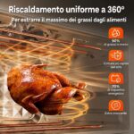 Friggitrice ad Aria Calda XXL OIMIS 30L 1800W, Forno Elettrico 30-230°C con Tecnologia Doppio Ciclone - immagine 6
