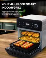 Nuwave Forno Friggitrice ad Aria Barbecue, 150 Preimpostazioni, Sonda Temperatura, Griglia Riscaldante, Nero Inox - immagine 2