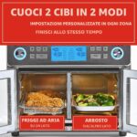 Emeril Lagasse Everyday French Door 360 Friggitrice ad Aria 25 Qt - Doppia Zona Temperatura, 10 Elettrodomestici in 1 - immagine 3