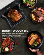 Nuwave Forno Friggitrice ad Aria Barbecue, 150 Preimpostazioni, Sonda Temperatura, Griglia Riscaldante, Nero Inox - immagine 5