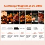 Friggitrice ad Aria Calda XXL OIMIS 30L 1800W, Forno Elettrico 30-230°C con Tecnologia Doppio Ciclone - immagine 7
